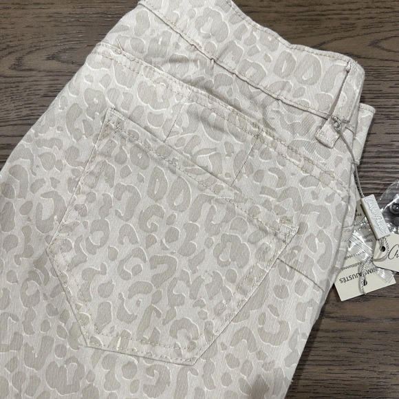 Charlie Paige women pants medium leopard cheetah elastic waist - Picture 2 of 14